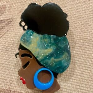 Stylish Women's Headwrap Brooch - Multicolor